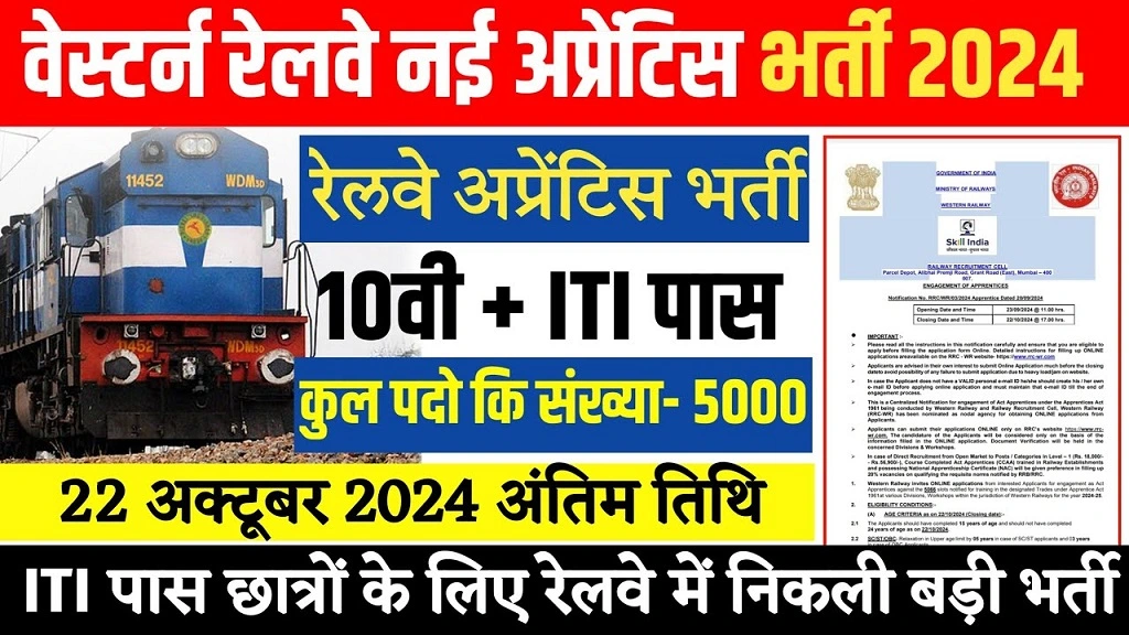 Western Railway Apprentice Recruitment 2024