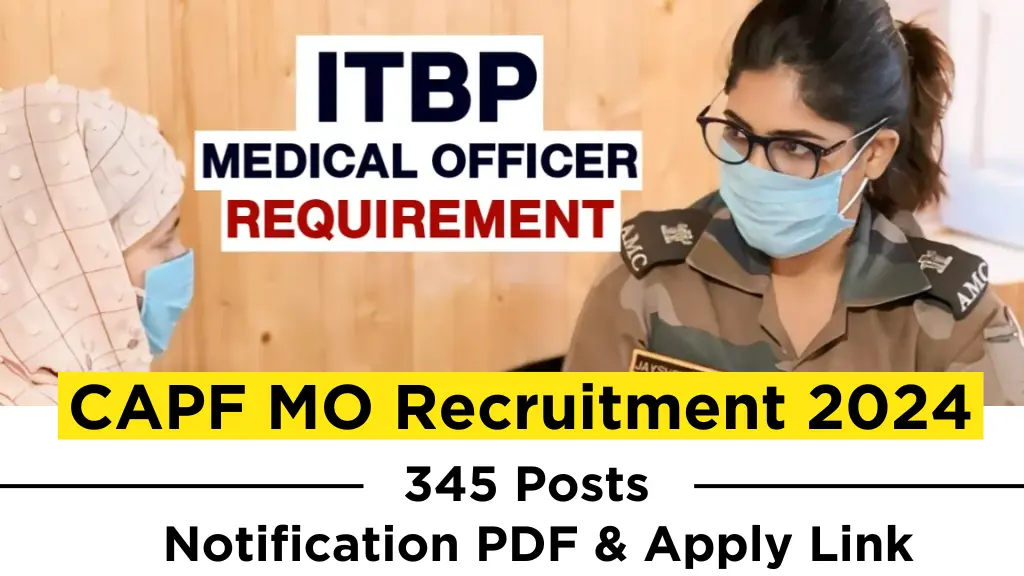 CAPF MO Recruitment 2024 Notification OUT