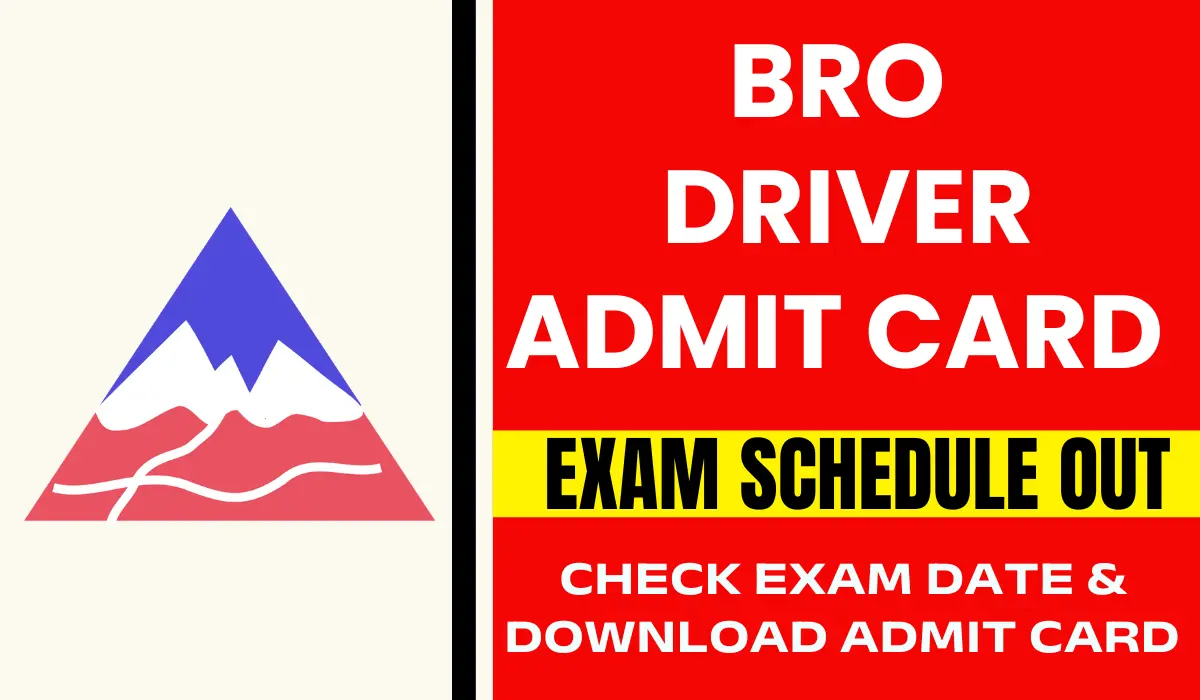 BRO Driver Admit Card 2025 Check Written Exam Date & Exam City