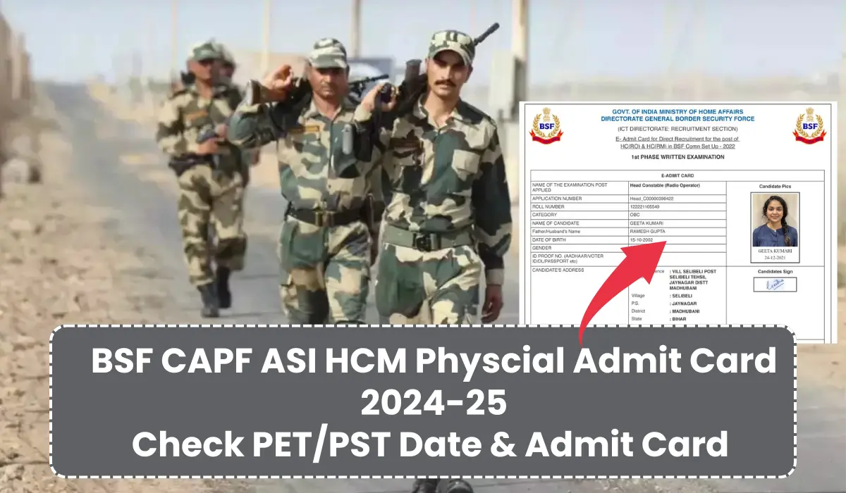 BSF HCM Admit Card 2025