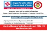 Central Bank of India Recruitment 2024-25 Notification OUT