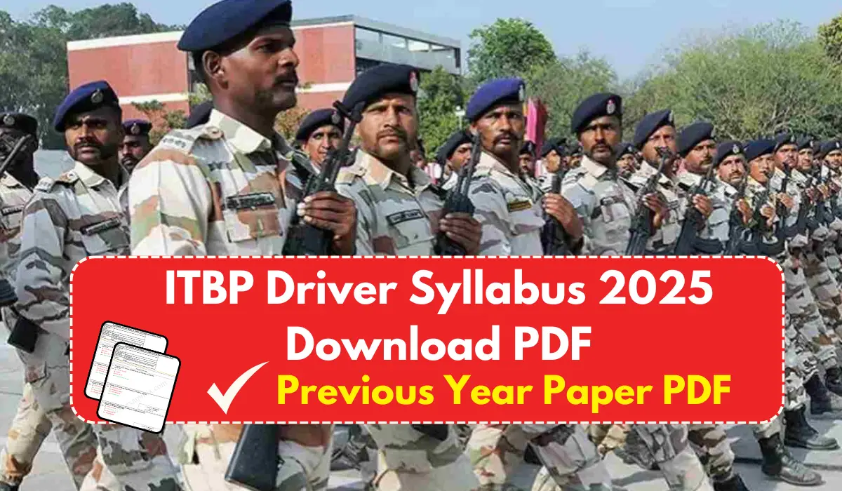 ITBP Driver Syllabus 2025 PDF Download