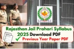 Rajasthan Jail Prahari Syllabus 2025 PDF Download