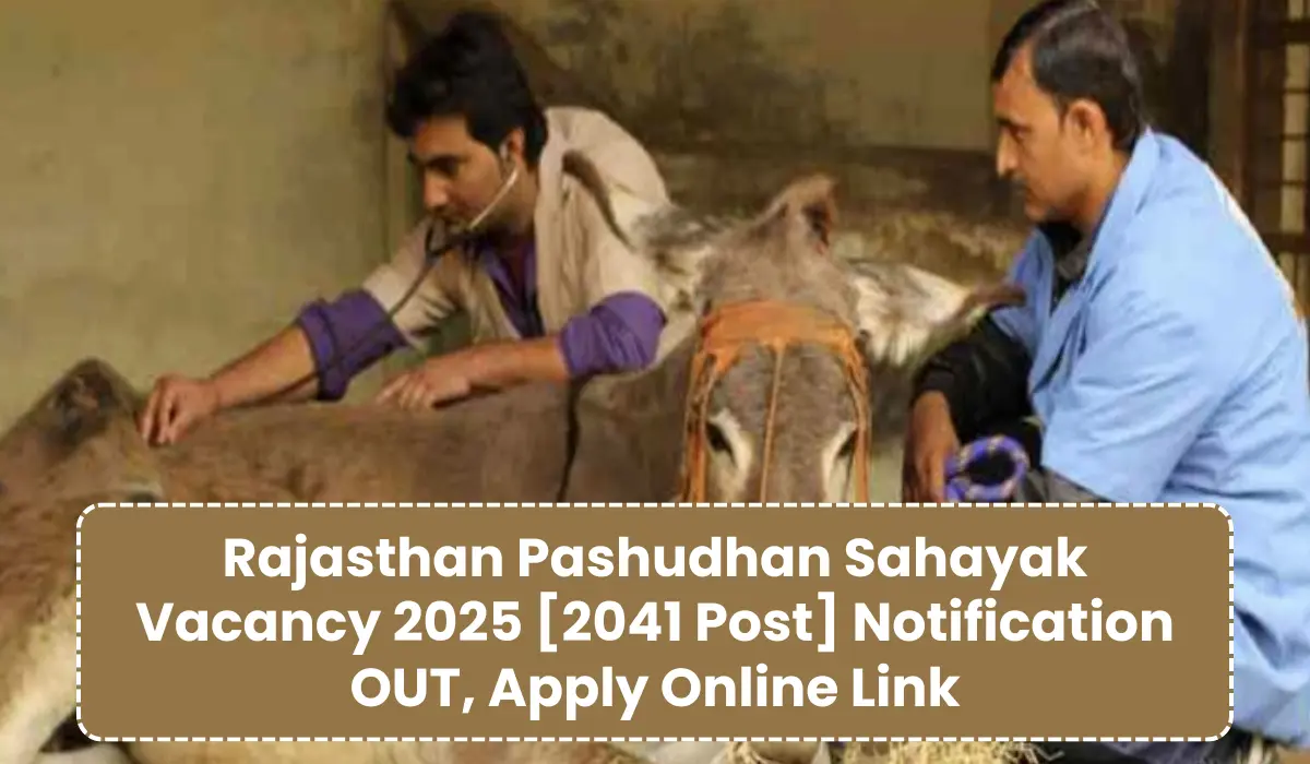 Rajasthan Pashudhan Sahayak Vacancy 2025