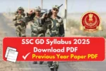 SSC GD Syllabus 2025 PDF Download