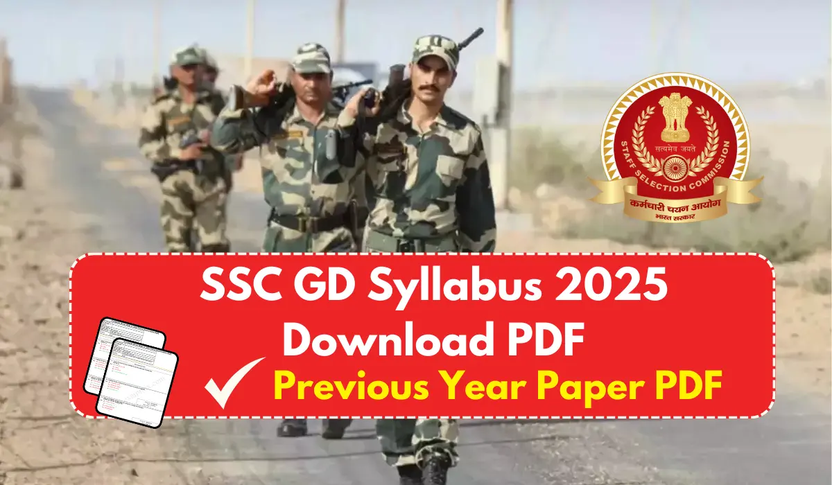 SSC GD Syllabus 2025 PDF Download