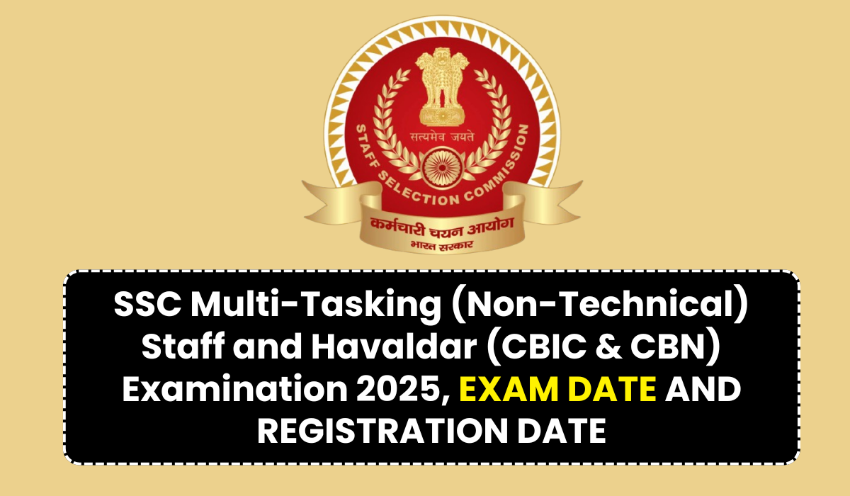 SSC MTS Notification 2025 PDF, Exam Date & Registration Date OUT