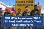 BRO MSW Recruitment 2025 [411 Post] Notice OUT and Application Form