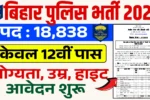 Bihar Police Recruitment 2025 Notification Out